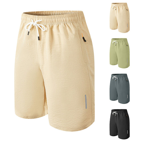 Herren nan ultraleichte schnelltrocknende Sport- und Badeshorts mit Elastikbund Kordelzug Reißverschlusstasche und reflektierendem Detail R&B