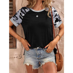 Damen Raglan-T-Shirt mit Camouflage-Details R&B