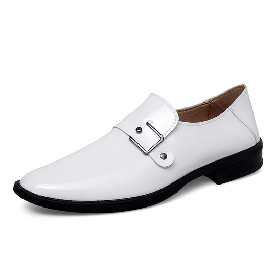 Herren Elegante Leder Slipper mit Schnalle R&B