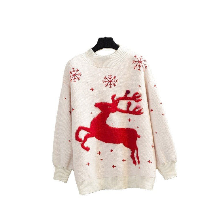 Damen Kuscheliger Weihnachtspullover mit festlichem Rentierdesign R&B