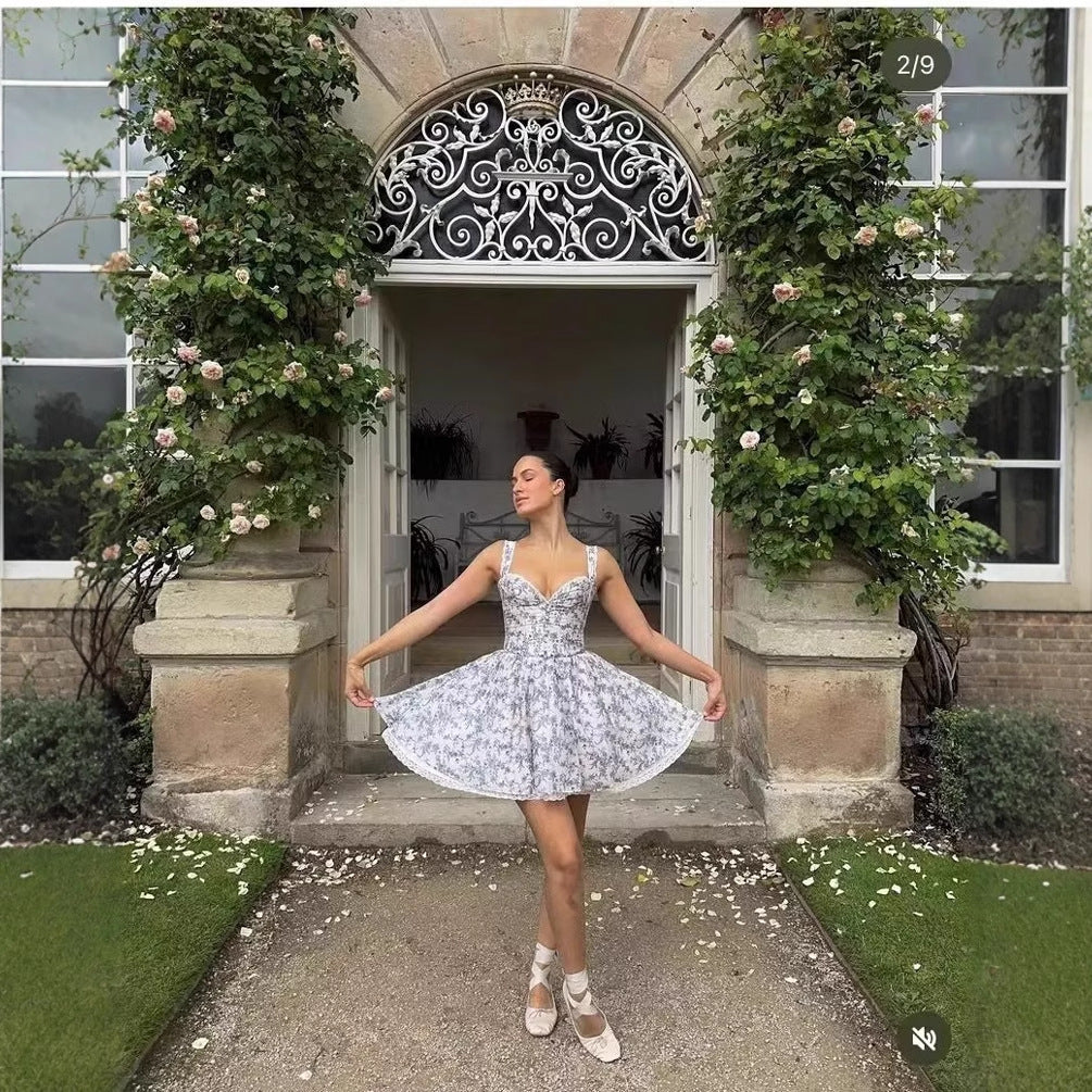 Damen Floral Design Sommerkleid R&B