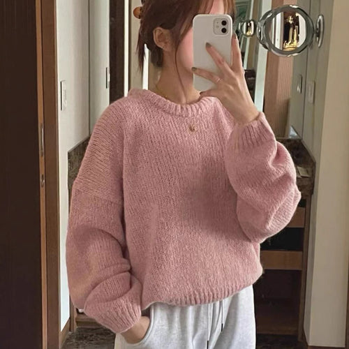 Damen Kuscheliger Strickpullover mit weitem Schnitt und klassischen Rippdetails R&B