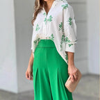 Damen High-Waist Palazzo-Hose aus fließendem Stoff R&B