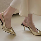 Damen elegante Slingback Pumps mit spitzem Design R&B