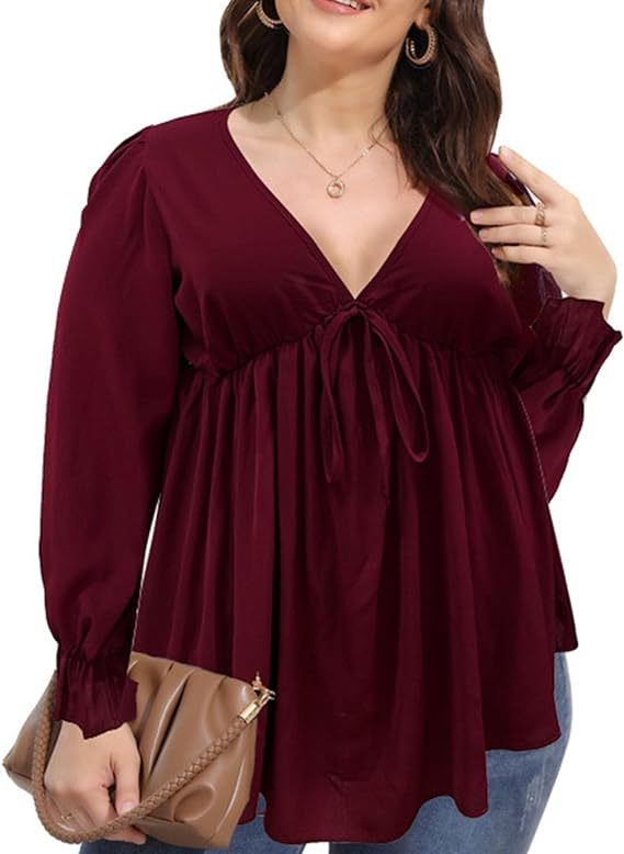 Damen Bluse mit eleganten Rüschendetails und modischem Print R&B