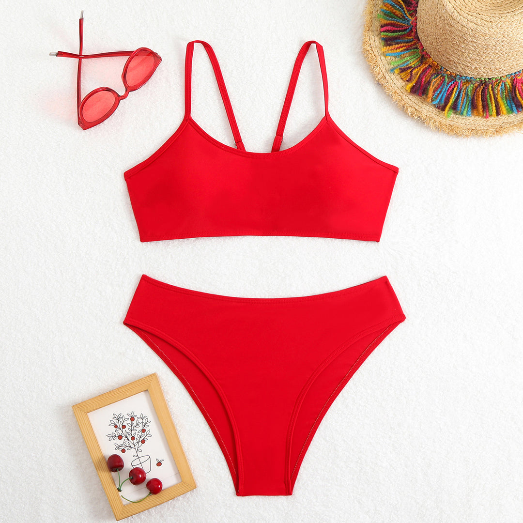 Damen Sportliches Bikini-Set mit verstellbaren Trägern R&B