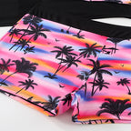Damen Sport-Badeanzug mit modernem Oberteil und Shorts