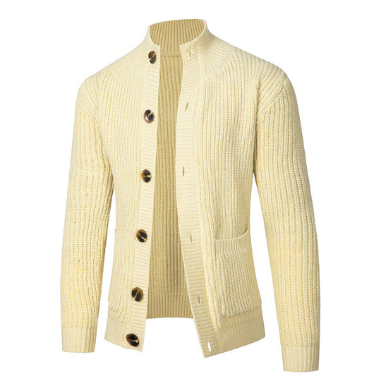Herren komfortable Strickjacke mit Knopfverschluss R&B