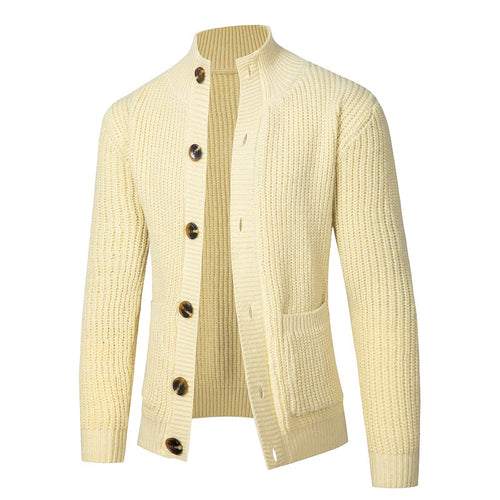 Herren komfortable Strickjacke mit Knopfverschluss R&B