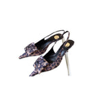Damen Slingback Pumps mit eleganter Satinverzierung R&B