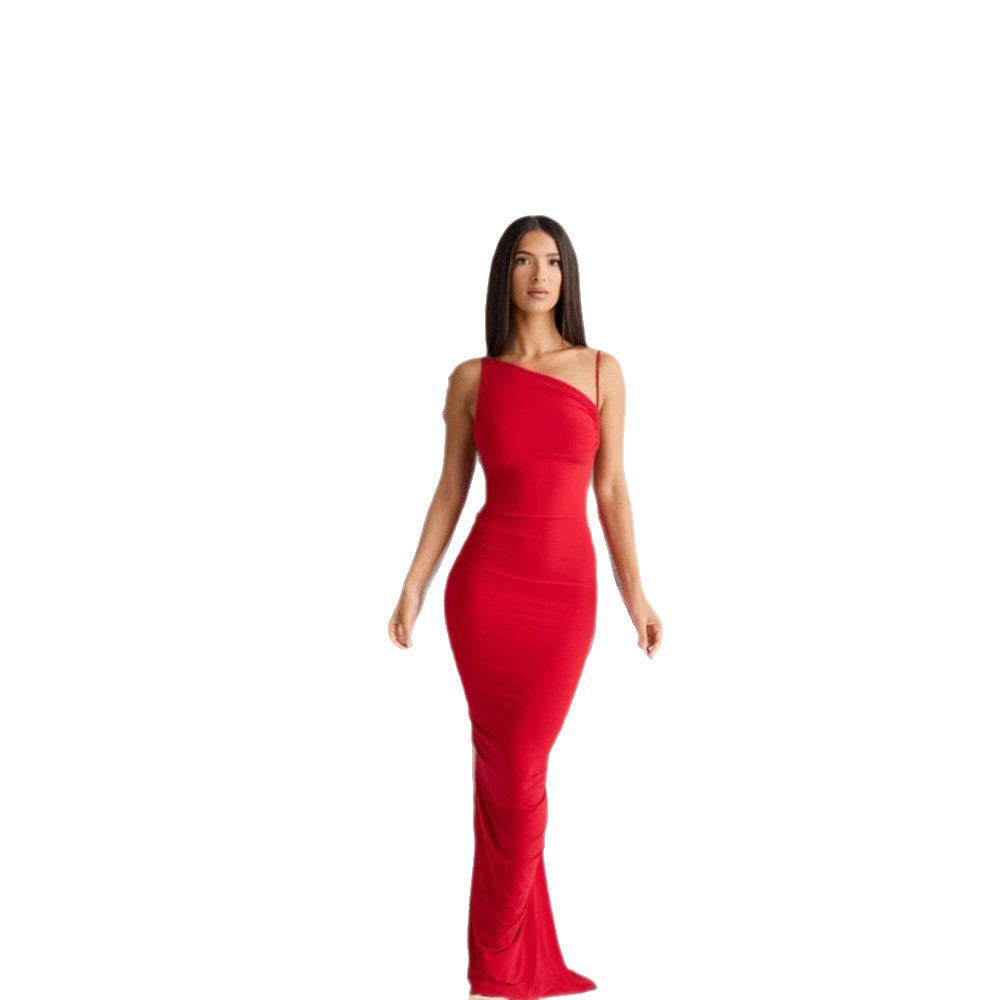 Damen Elegantes Rückenfreies Maxikleid mit raffinierten Bindebändern R&B