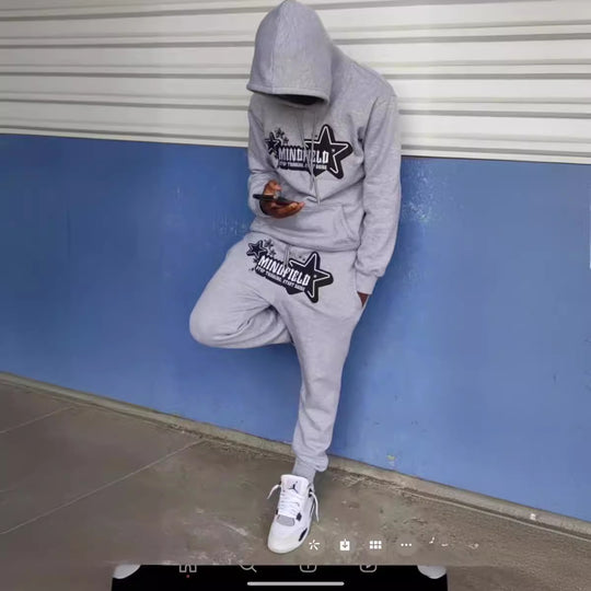Damen Sportliches Sweatshirt und Jogginghose Set R&B