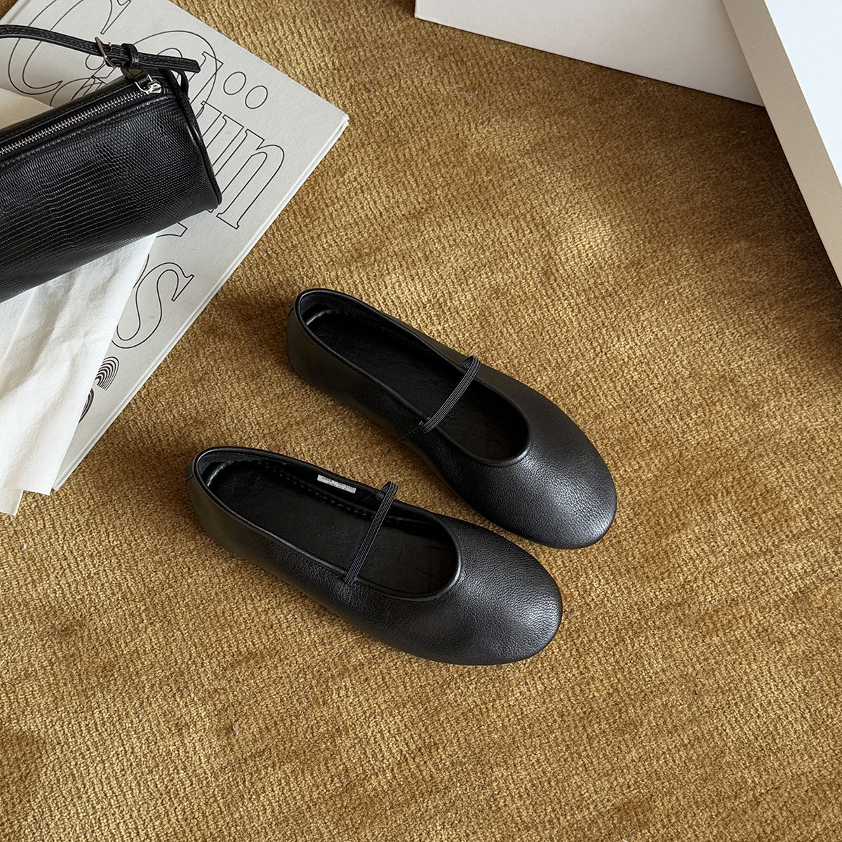Damen Ballerinas mit elastischem Riemen für optimalen Halt R&B