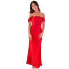 Damen elegante Satin Abendkleid R&B