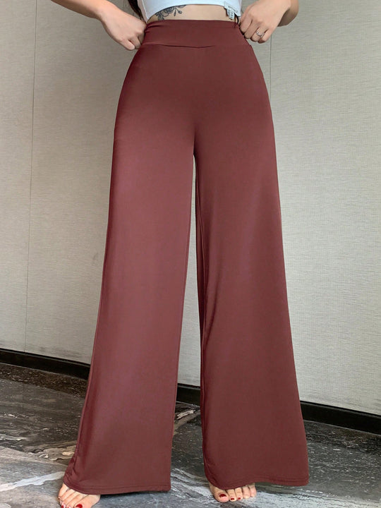 Damen Hochtaillierte Palazzo-Hose R&B