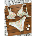 Damen Bikini-Set mit floralem Muster und verstellbaren Trägern R&B