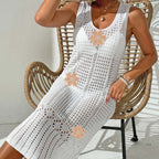 Damen Spitzen-Häkeln Kleid R&B