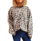 Damen legerer Pullover mit tierischem Muster R&B