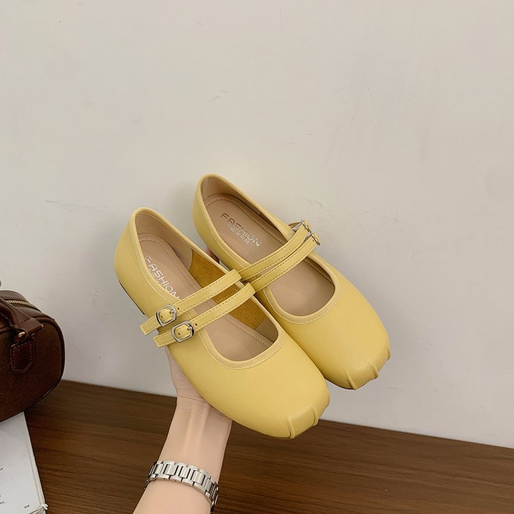 Damen elegante Ballerinas mit doppeltem Riemen und komfortabler Innensohle R&B