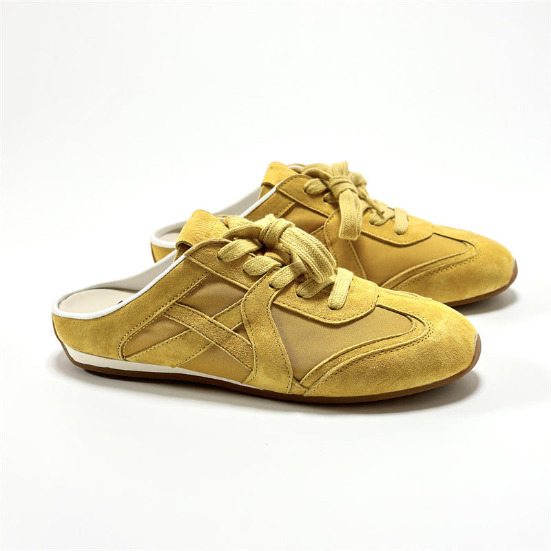 Damen Slipper im sportlich-eleganten Design mit atmungsaktiver Bandage R&B