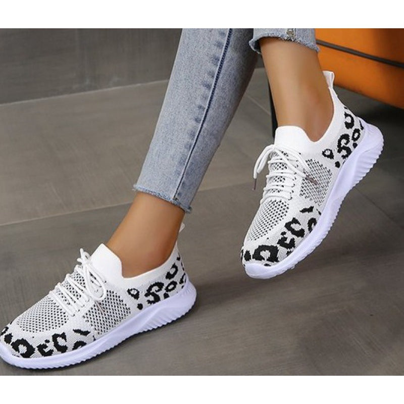 Damen Sneakers mit ergonomischem Mesh-Obermaterial und trendigem Tierprint R&B