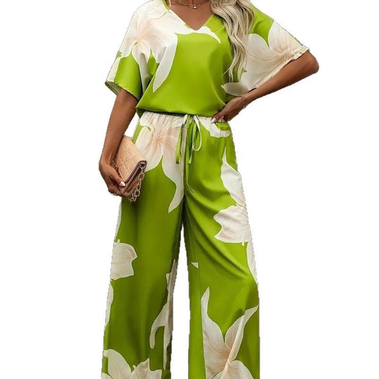 Damen Loose Fit Blumen Set R&B