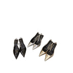 Damen elegante Slingback-Pumps mit schickem Metallic-Finish R&B