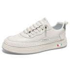 Damen Modische Ledersneaker mit dämpfender Laufsohle und eleganter Naht R&B