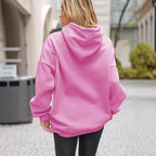 Damen Oversized Kapuzenpullover mit tiefen Schultern R&B