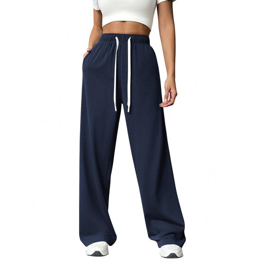 Damen Bequeme und lässige Freizeithose mit weitem Schnitt und elastischem Bund R&B