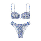 Damen Triangel-Bikini mit Stützfunktion und dekorativem Goldakzent R&B