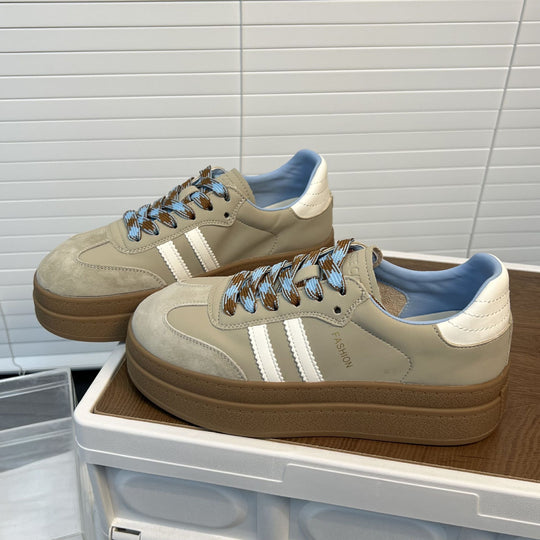 Damen Chunky Sneakers mit modischer Plateau-Sohle und atmungsaktiver Obermaterialstruktur R&B