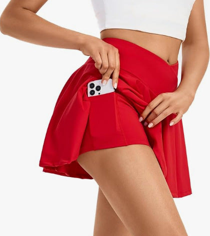 Damen Sportrock mit eingearbeiteten Shorts und praktischen Taschen R&B