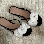 Damen Pantoletten mit floralen Akzenten und modischem Design R&B