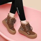 Damen Modische Winterboots mit kuscheligem Innenfutter und stylischem Animal-Print R&B