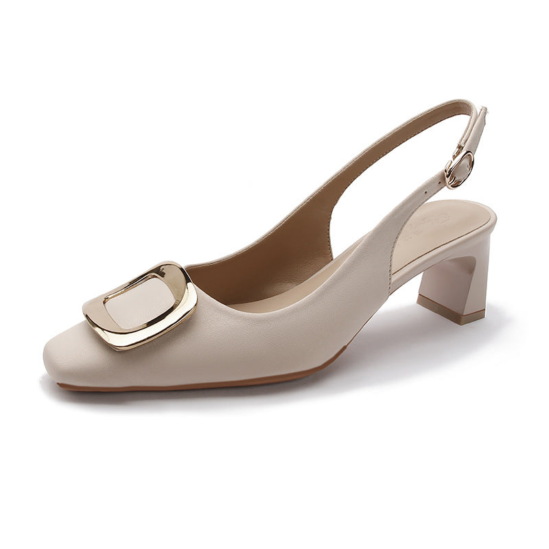 Damen Slingback-Pumps mit modischem Schmuckdetail und komfortablem Blockabsatz R&B