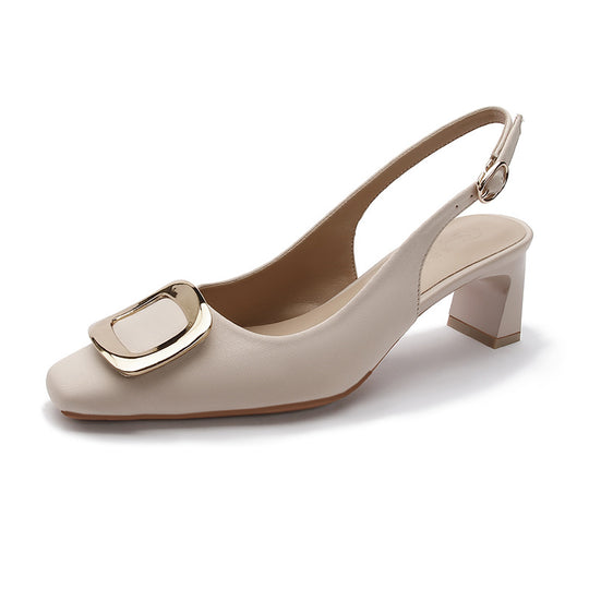 Damen Slingback-Pumps mit modischem Schmuckdetail und komfortablem Blockabsatz R&B
