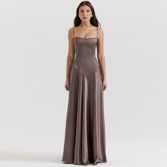 Damen Elegantes Abendkleid mit tailliertem Schnitt und schwingendem Rock R&B