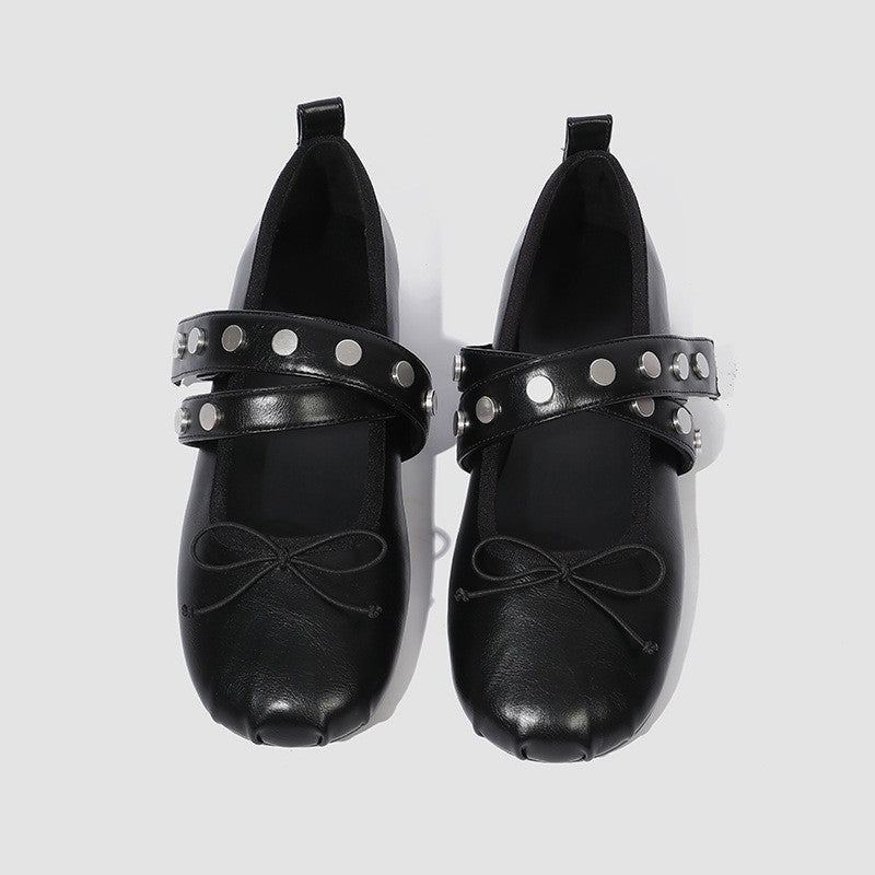 Damen Ballerinas mit modischem Riemendesign und dekorativen Metallakzenten R&B