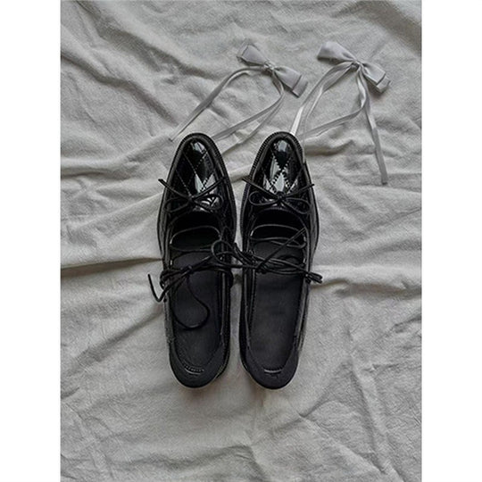 Damen elegante Ballerinas mit Double-Cross Riemchen R&B