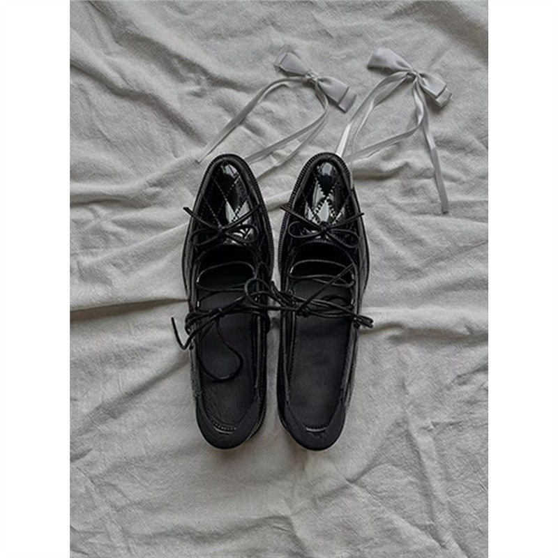 Damen elegante Ballerinas mit Double-Cross Riemchen R&B