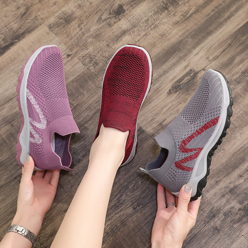 Damen Atmungsaktive Sneaker mit elastischem Einstieg und rutschfester Sohle R&B