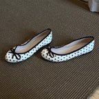 Damen Ballerinas mit verspieltem Polka-Dots-Muster und komfortablem Fußbett R&B