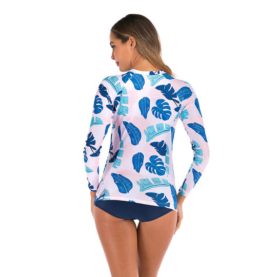Damen Langarm-Surfuanzug mit floralem Motiv R&B