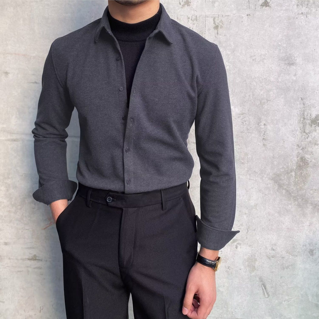 Herren Elegantes Langarmhemd R&B