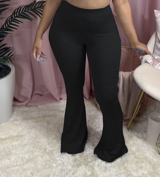 Damen Hochbundige Bootcut-Leggings aus weichem Jersey R&B