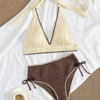 Damen Hochtailliertes Bikini-Set mit Rüschendetails R&B