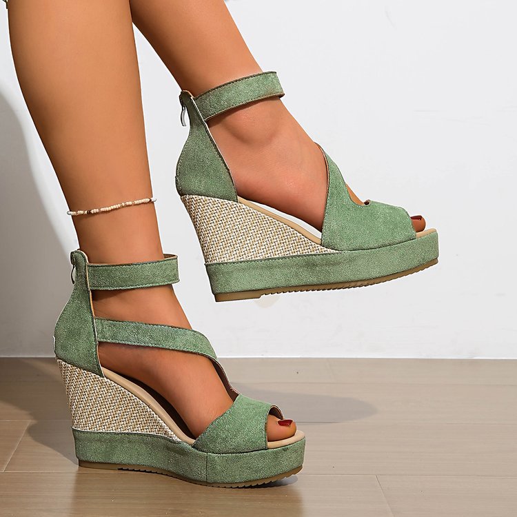 Damen Wedge-Sandalen mit elegantem Schnitt und modischen Riemen R&B