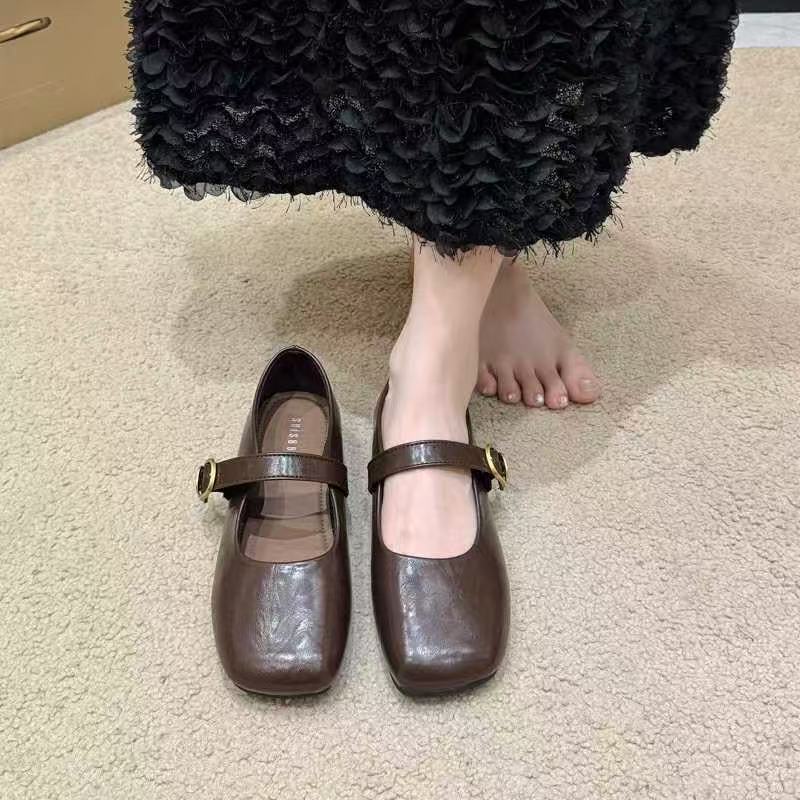 Damen Mary Jane Schuhe mit verstellbarem Riemen und eleganter Schnalle R&B