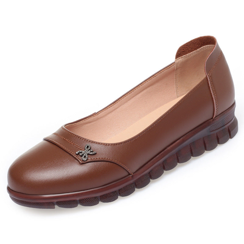 Damen Ballerinas mit dämpfendem Fußbett und dekorativen Schmuckdetails R&B